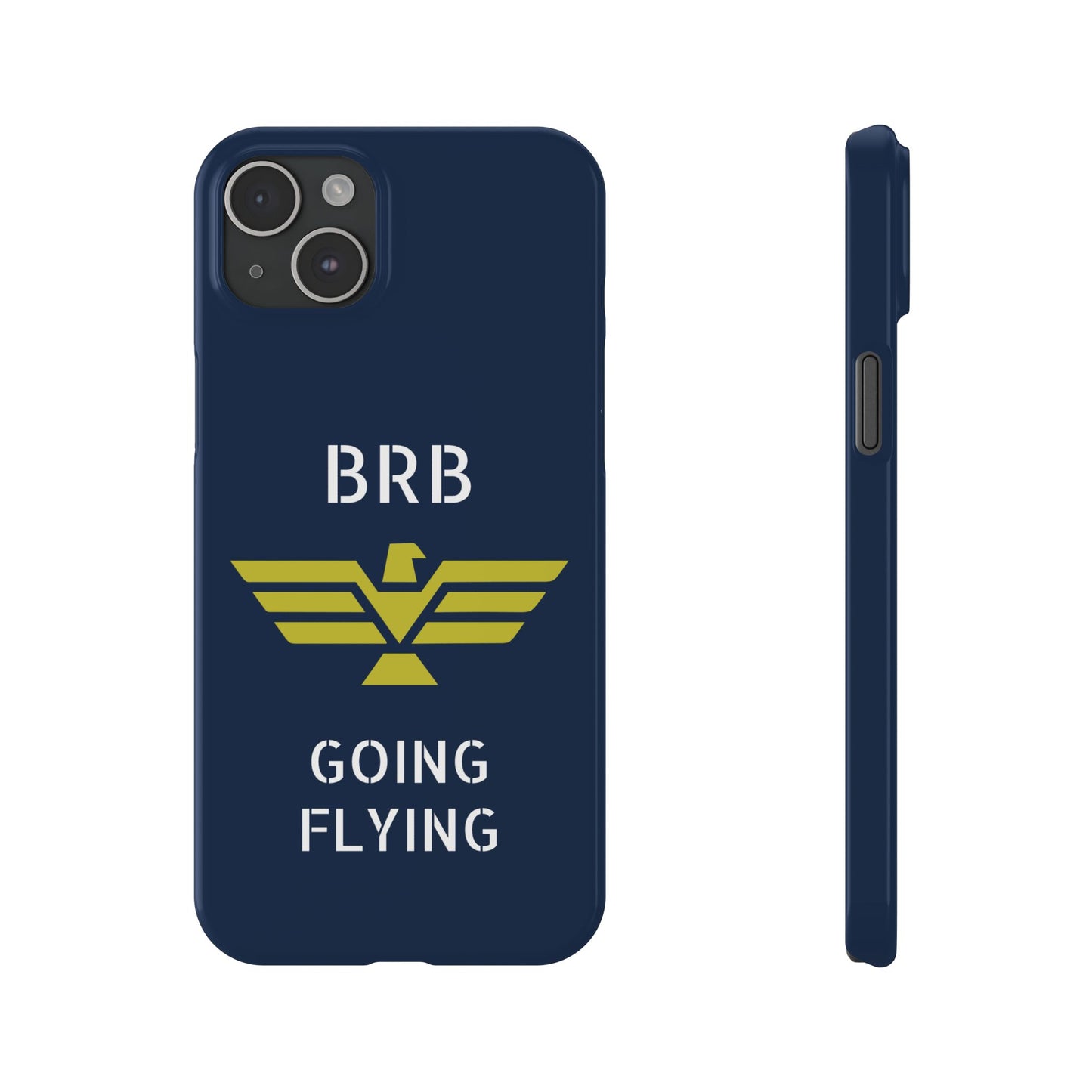 iPhone Case - 'BRB Going Flying' Slim Phone Case with Lloyd Industries Logo