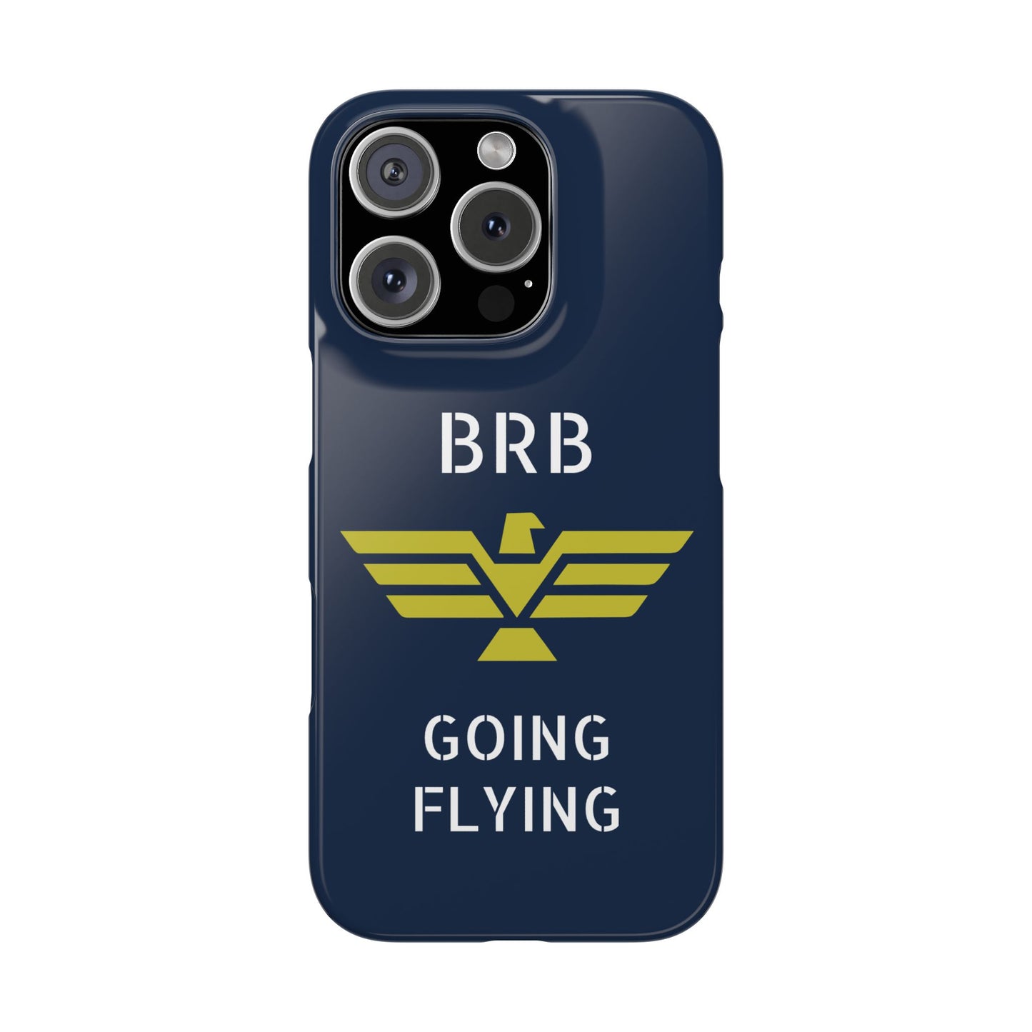 iPhone Case - 'BRB Going Flying' Slim Phone Case with Lloyd Industries Logo