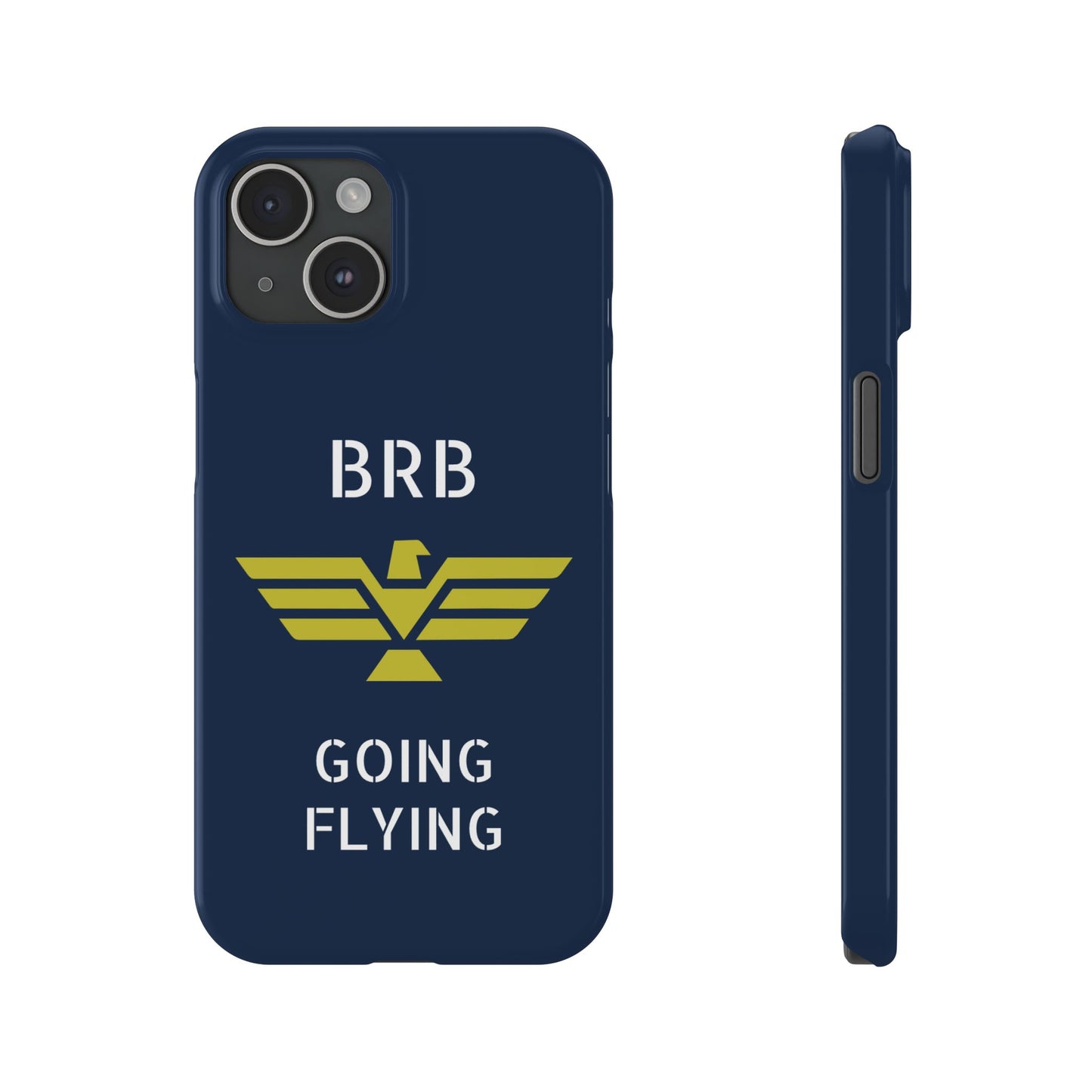 iPhone Case - 'BRB Going Flying' Slim Phone Case with Lloyd Industries Logo