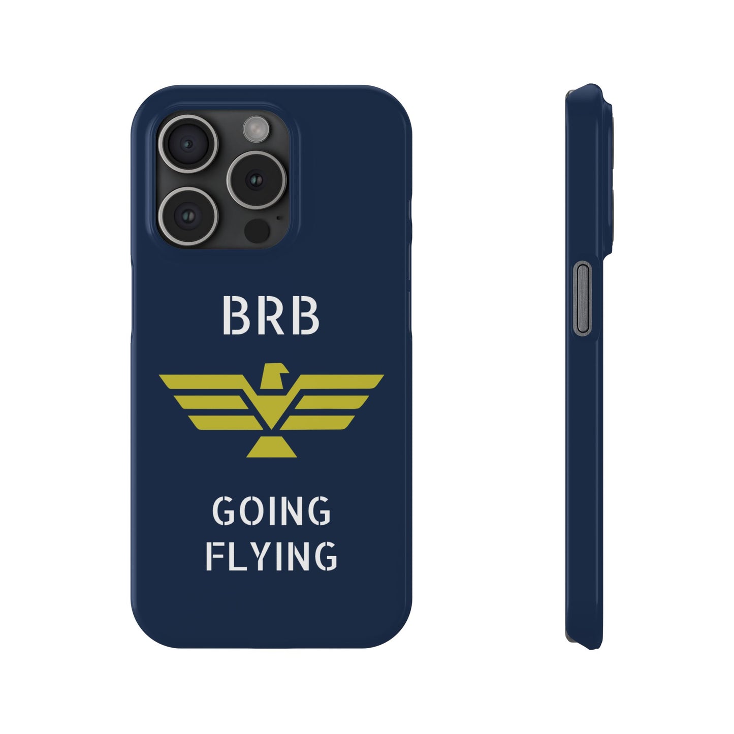 iPhone Case - 'BRB Going Flying' Slim Phone Case with Lloyd Industries Logo
