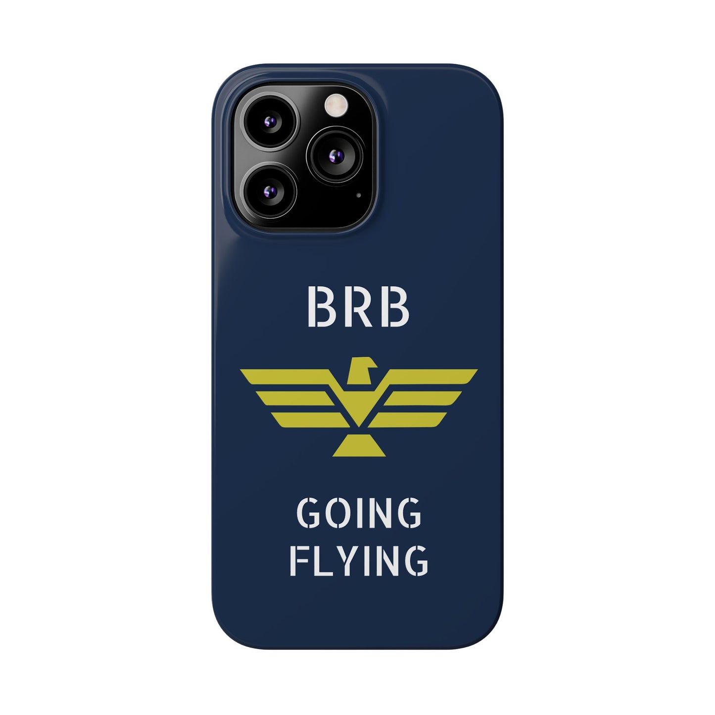 iPhone Case - 'BRB Going Flying' Slim Phone Case with Lloyd Industries Logo