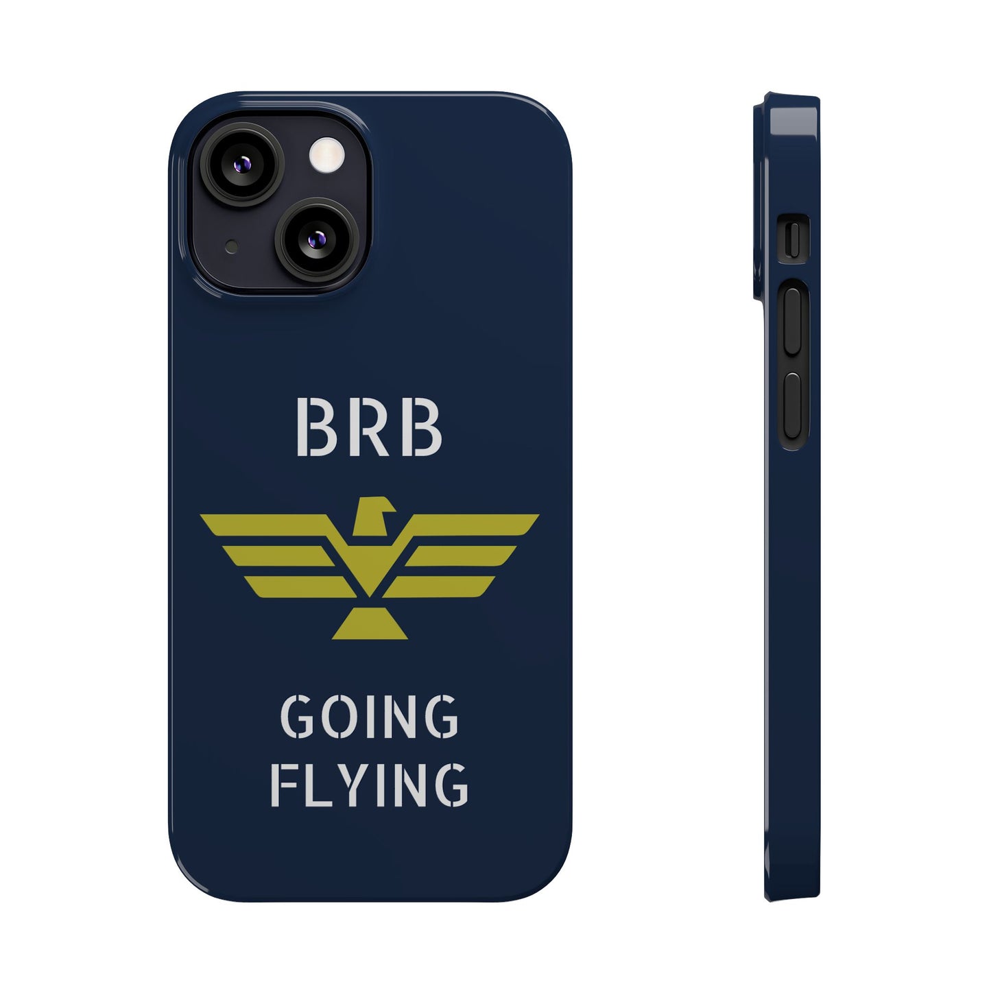 iPhone Case - 'BRB Going Flying' Slim Phone Case with Lloyd Industries Logo