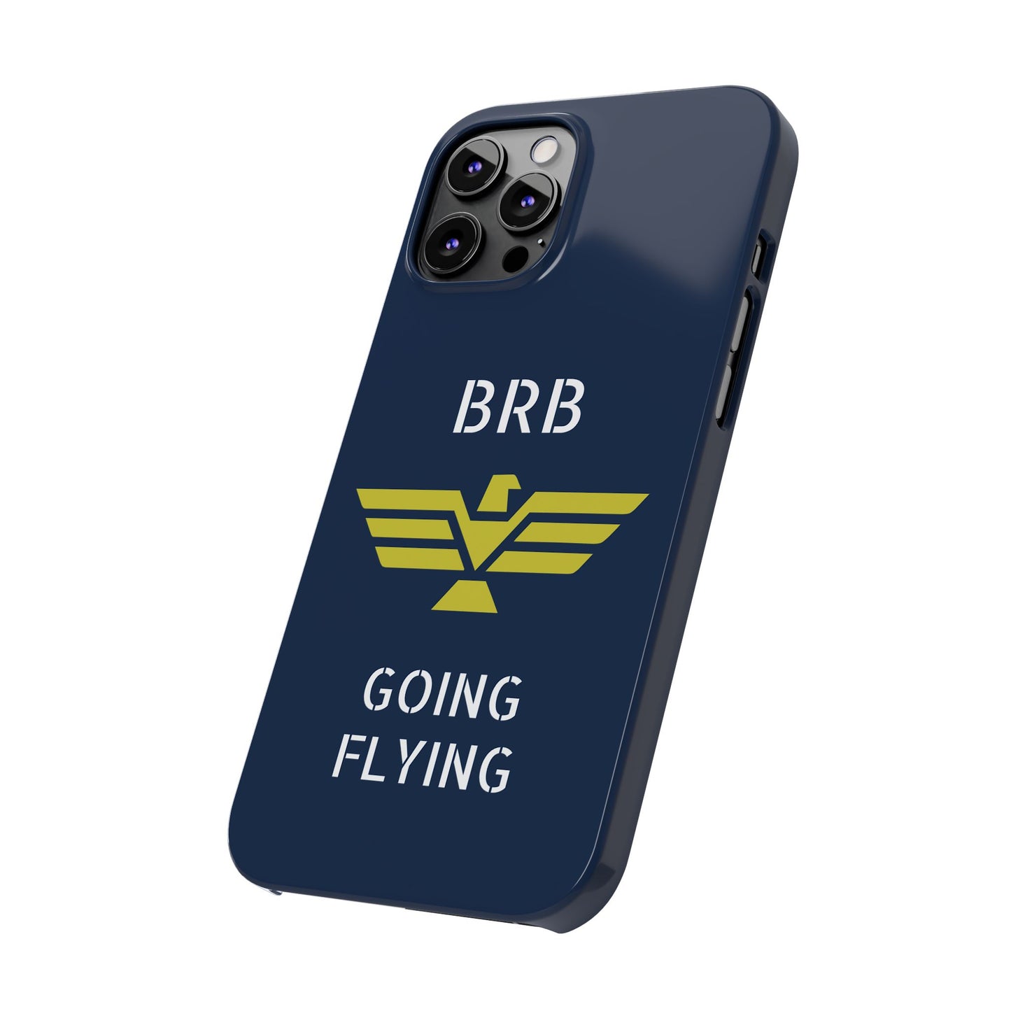 iPhone Case - 'BRB Going Flying' Slim Phone Case with Lloyd Industries Logo