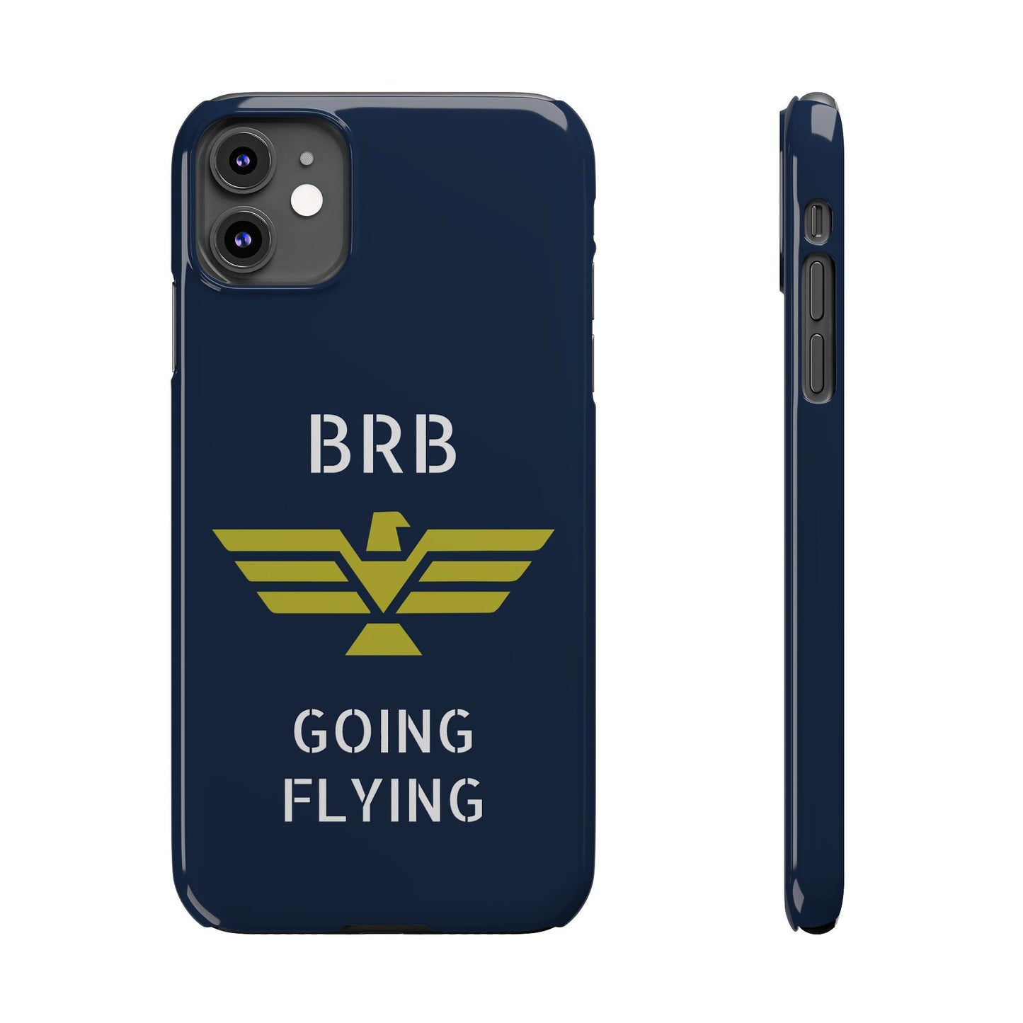 iPhone Case - 'BRB Going Flying' Slim Phone Case with Lloyd Industries Logo