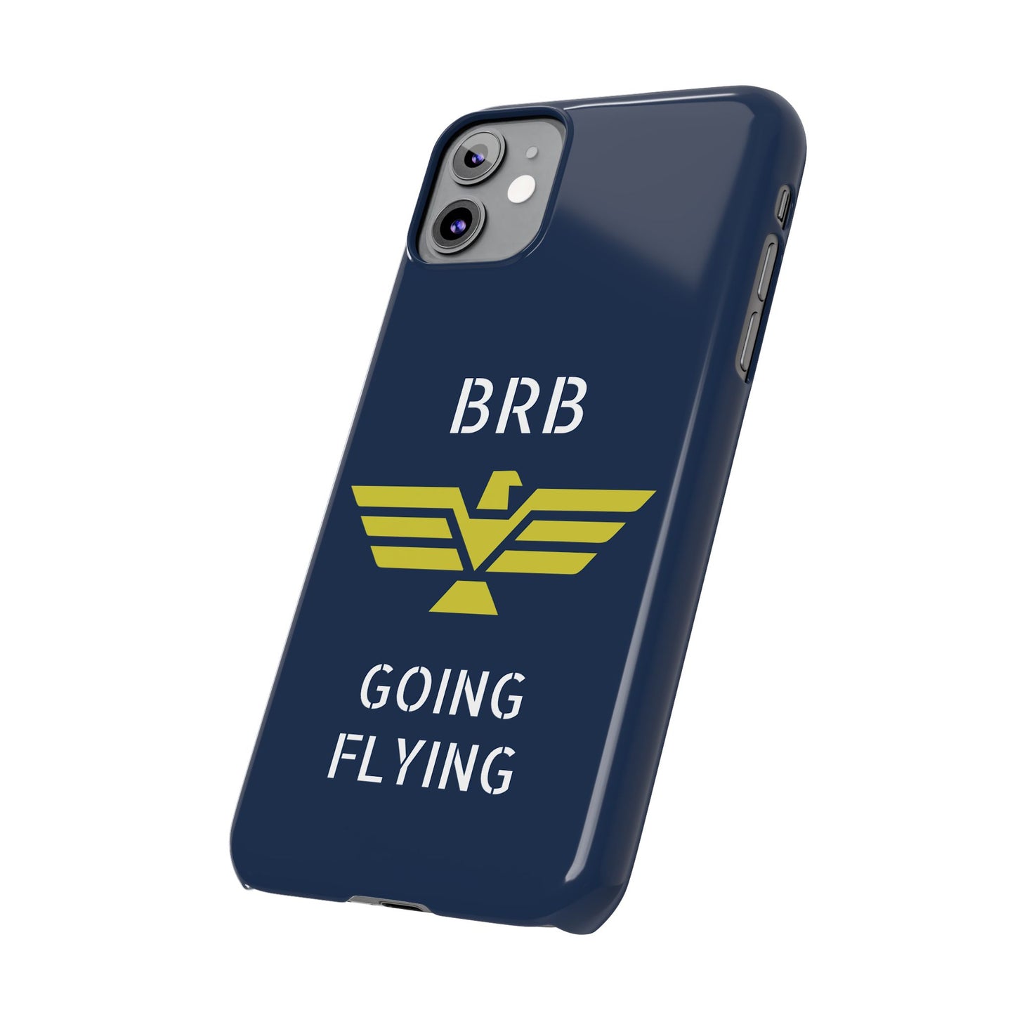 iPhone Case - 'BRB Going Flying' Slim Phone Case with Lloyd Industries Logo