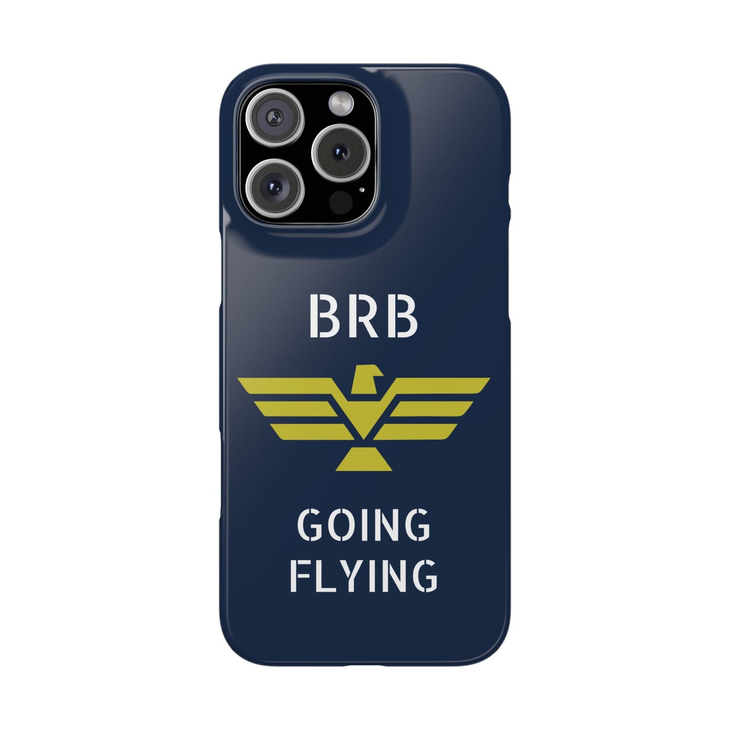 iPhone Case - 'BRB Going Flying' Slim Phone Case with Lloyd Industries Logo
