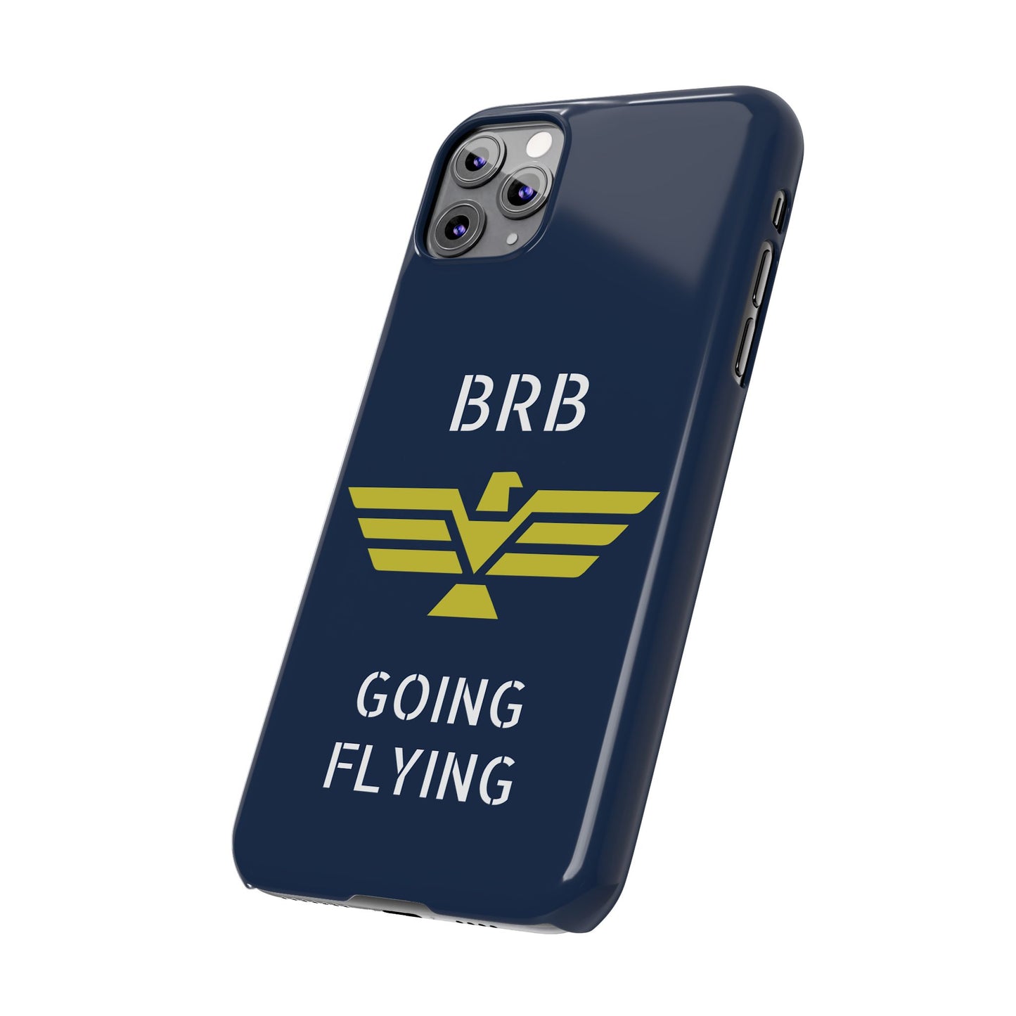 iPhone Case - 'BRB Going Flying' Slim Phone Case with Lloyd Industries Logo