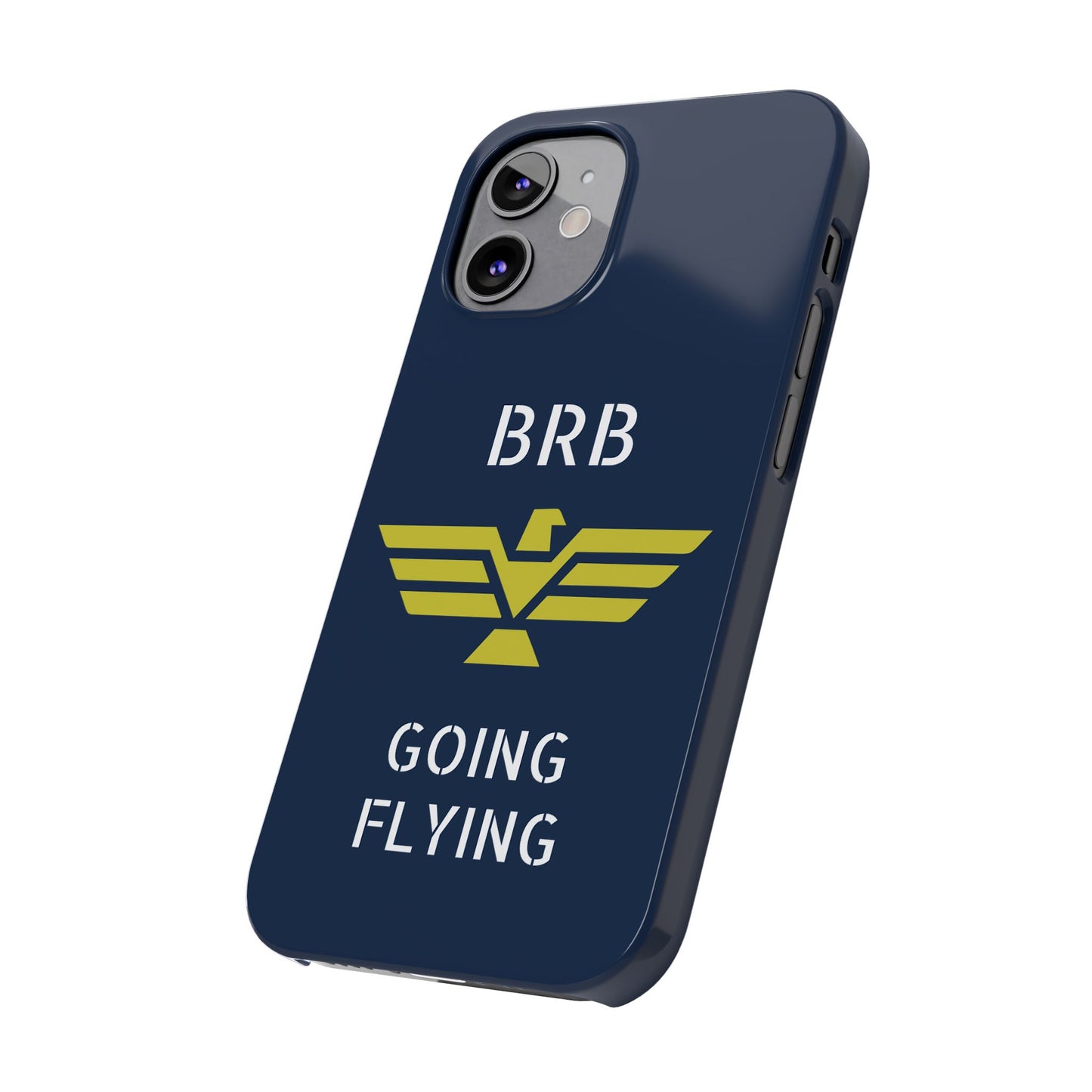 iPhone Case - 'BRB Going Flying' Slim Phone Case with Lloyd Industries Logo