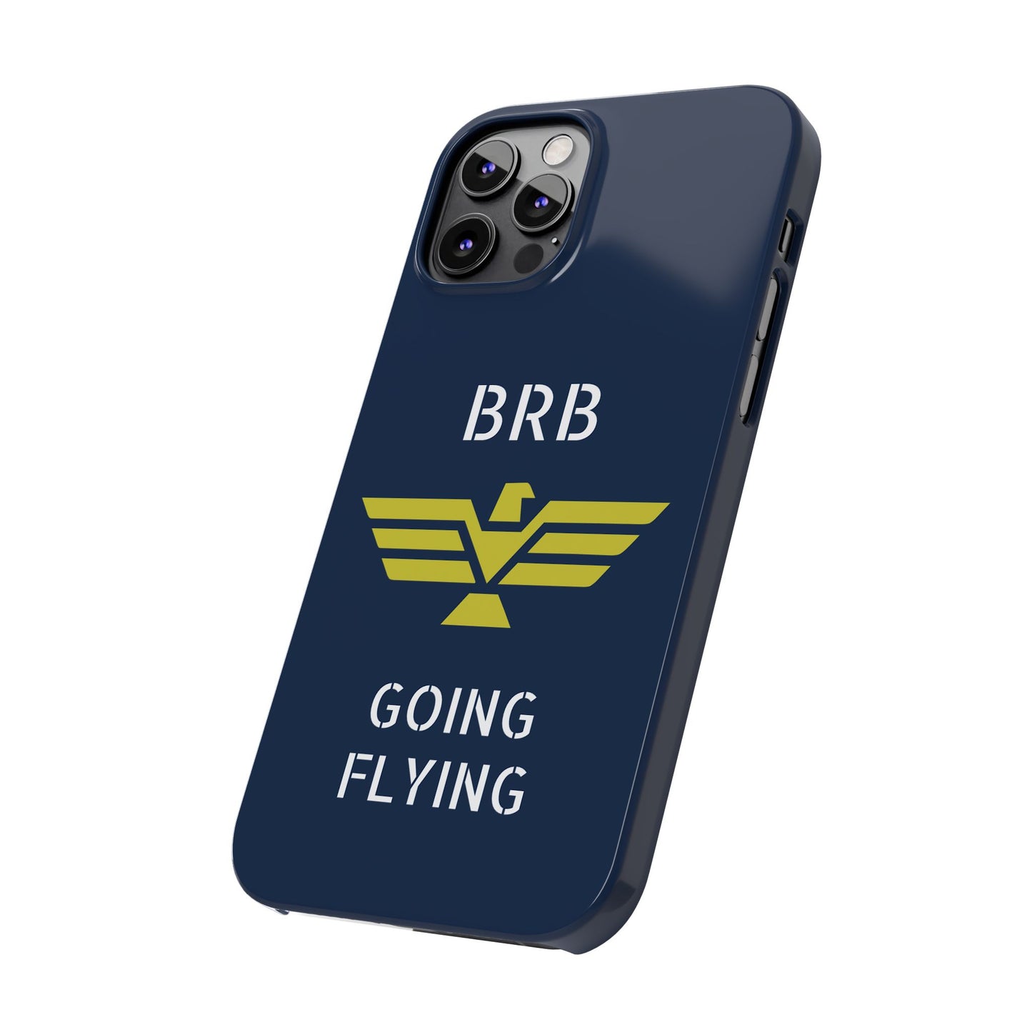 iPhone Case - 'BRB Going Flying' Slim Phone Case with Lloyd Industries Logo