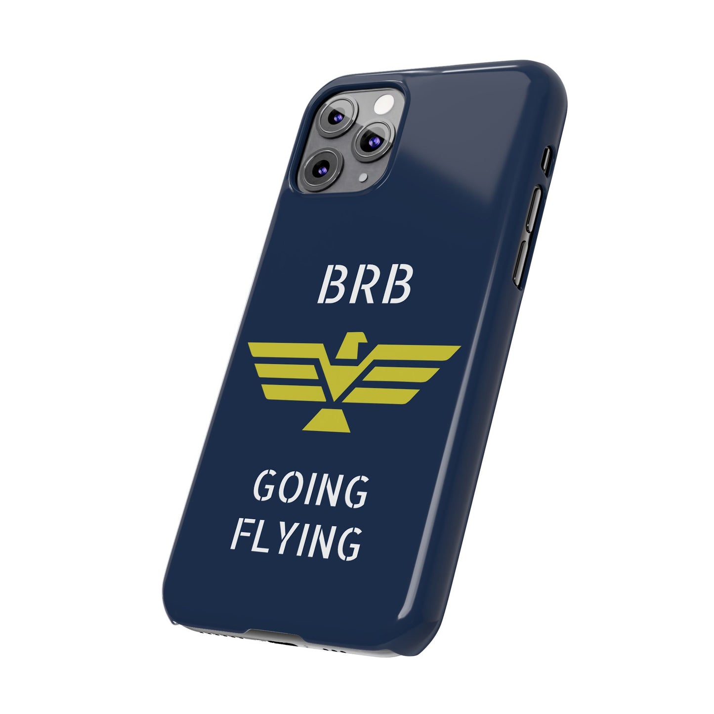 iPhone Case - 'BRB Going Flying' Slim Phone Case with Lloyd Industries Logo