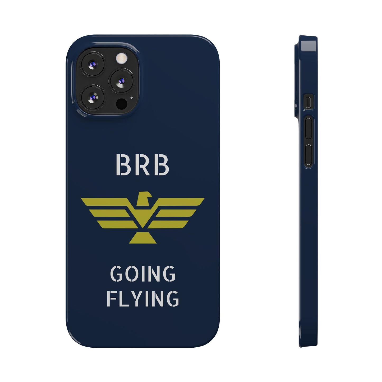 iPhone Case - 'BRB Going Flying' Slim Phone Case with Lloyd Industries Logo