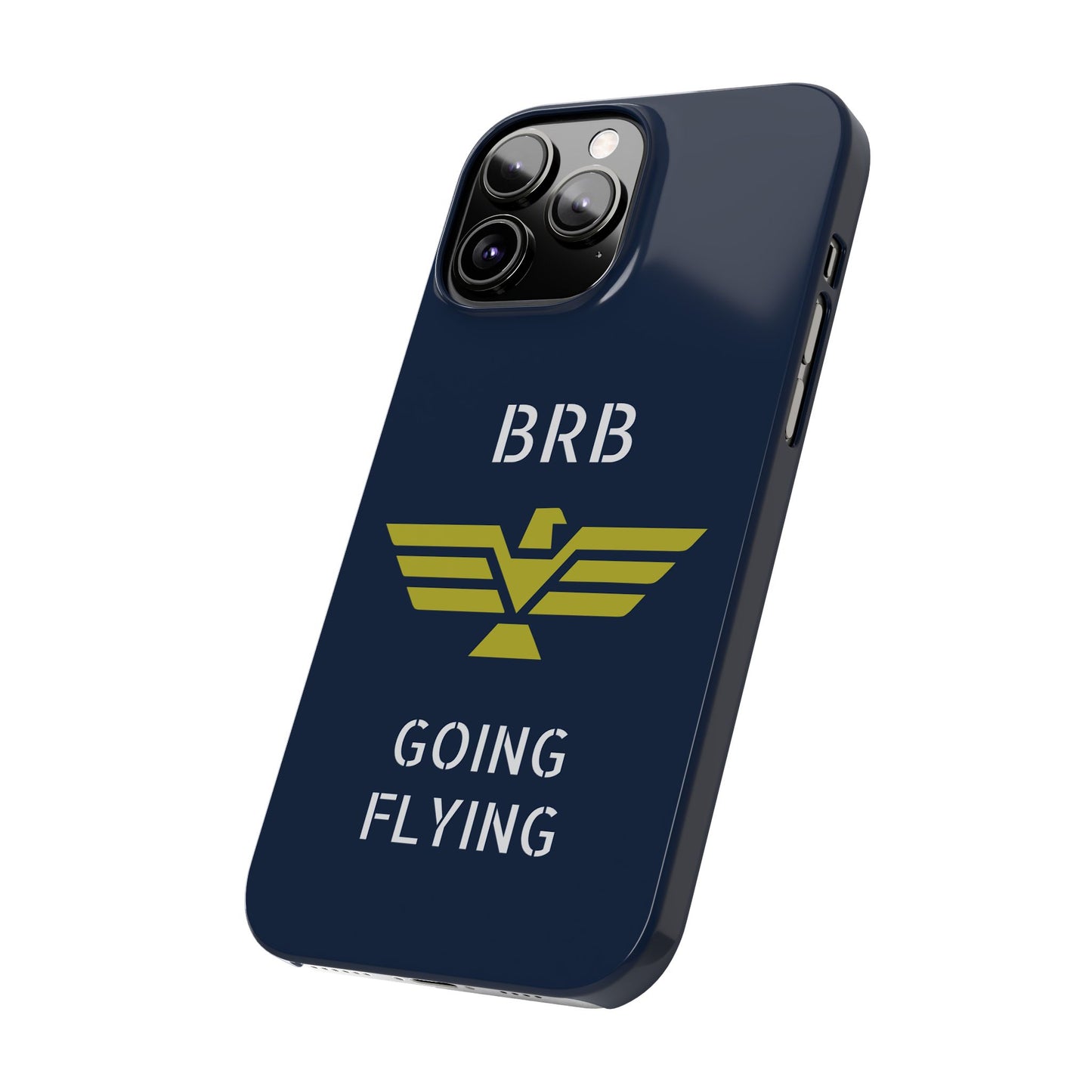 iPhone Case - 'BRB Going Flying' Slim Phone Case with Lloyd Industries Logo