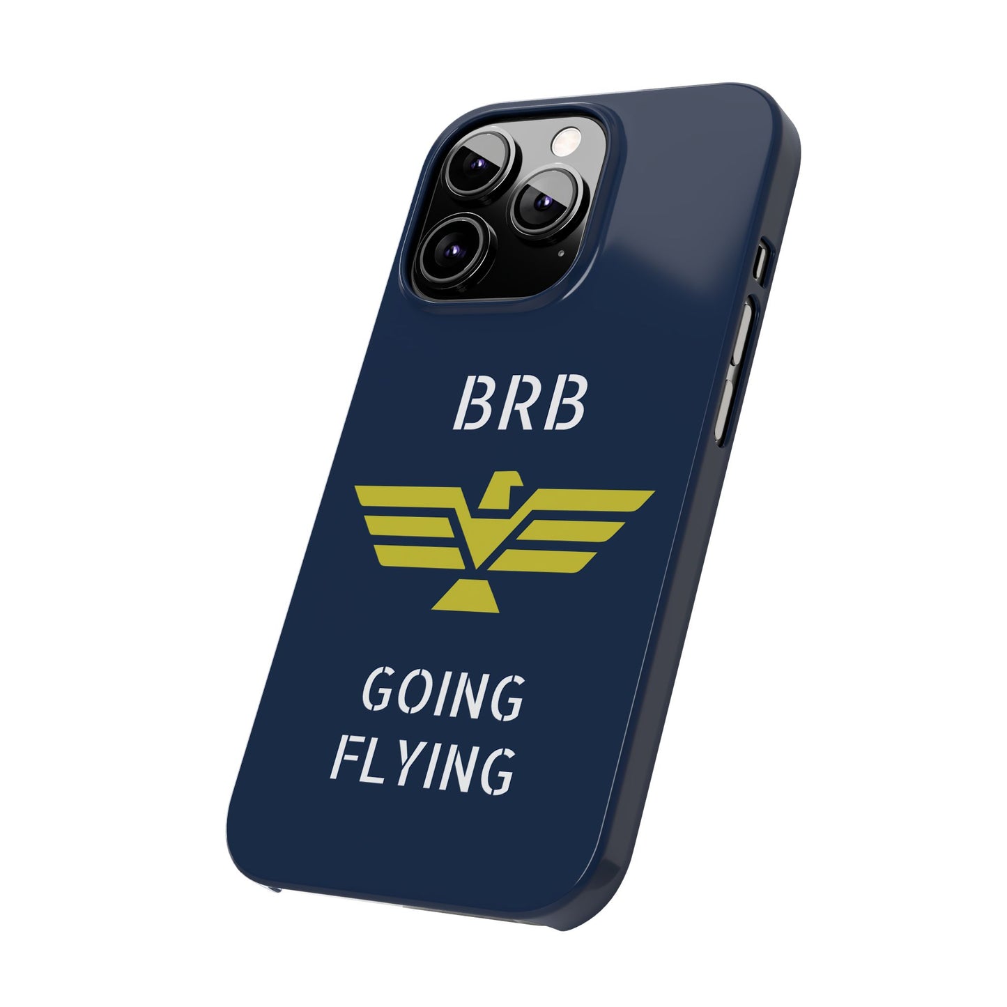 iPhone Case - 'BRB Going Flying' Slim Phone Case with Lloyd Industries Logo