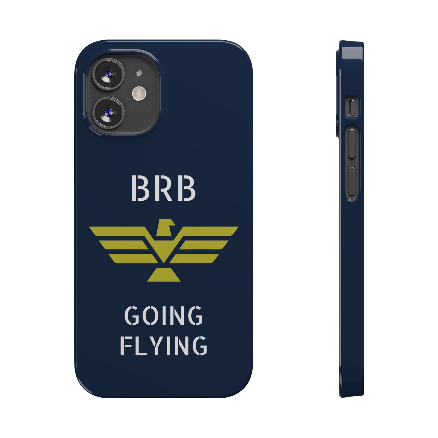 iPhone Case - 'BRB Going Flying' Slim Phone Case with Lloyd Industries Logo