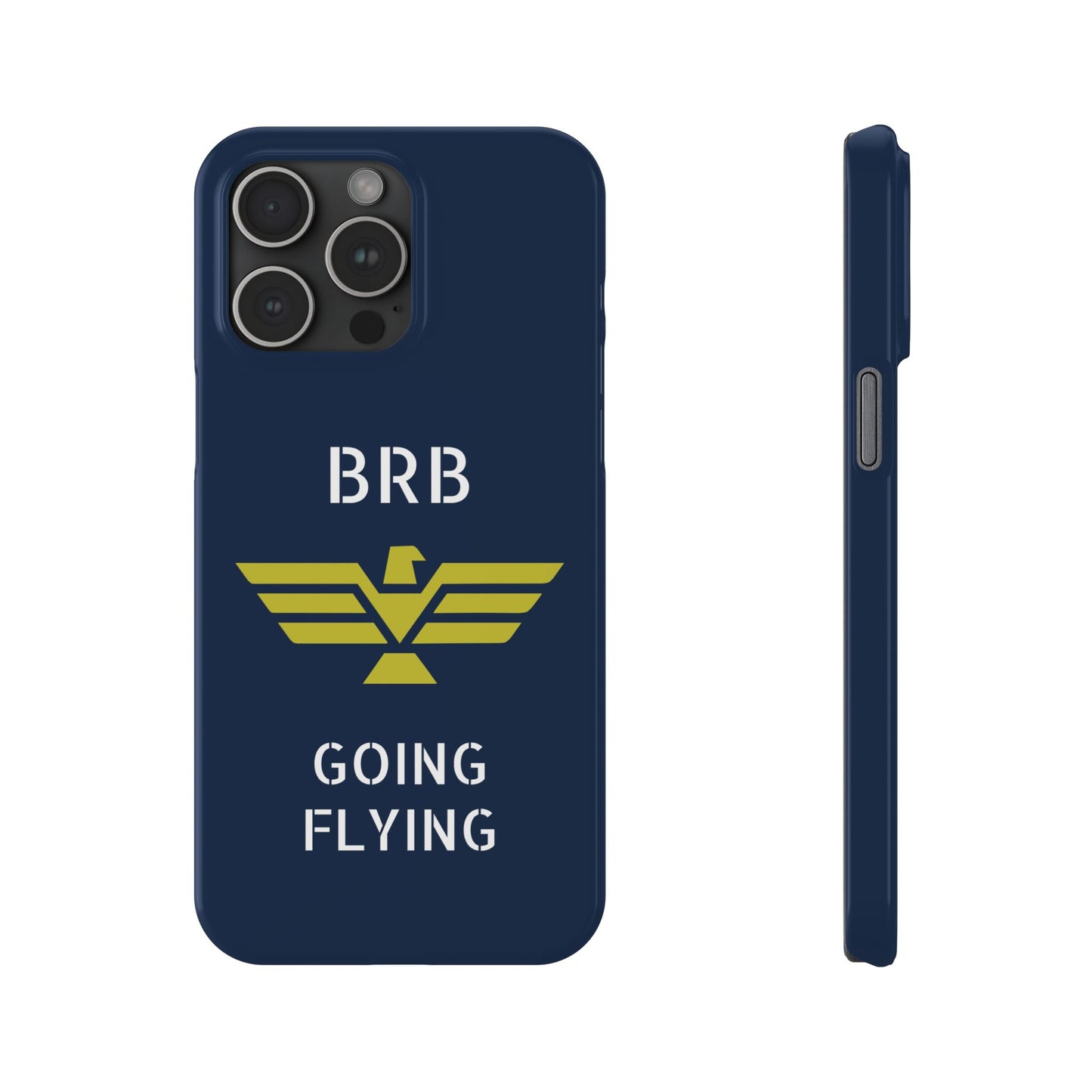 iPhone Case - 'BRB Going Flying' Slim Phone Case with Lloyd Industries Logo