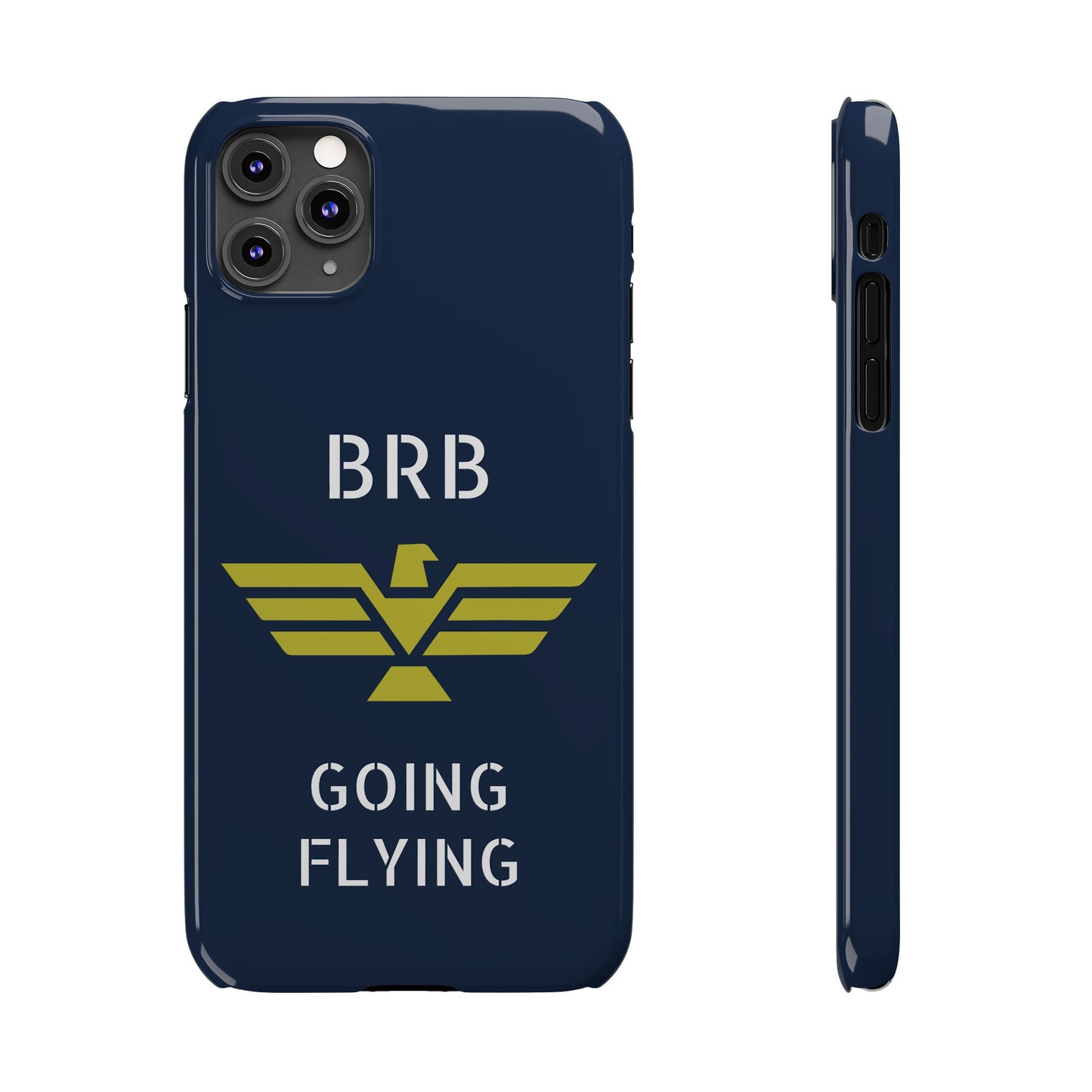 iPhone Case - 'BRB Going Flying' Slim Phone Case with Lloyd Industries Logo