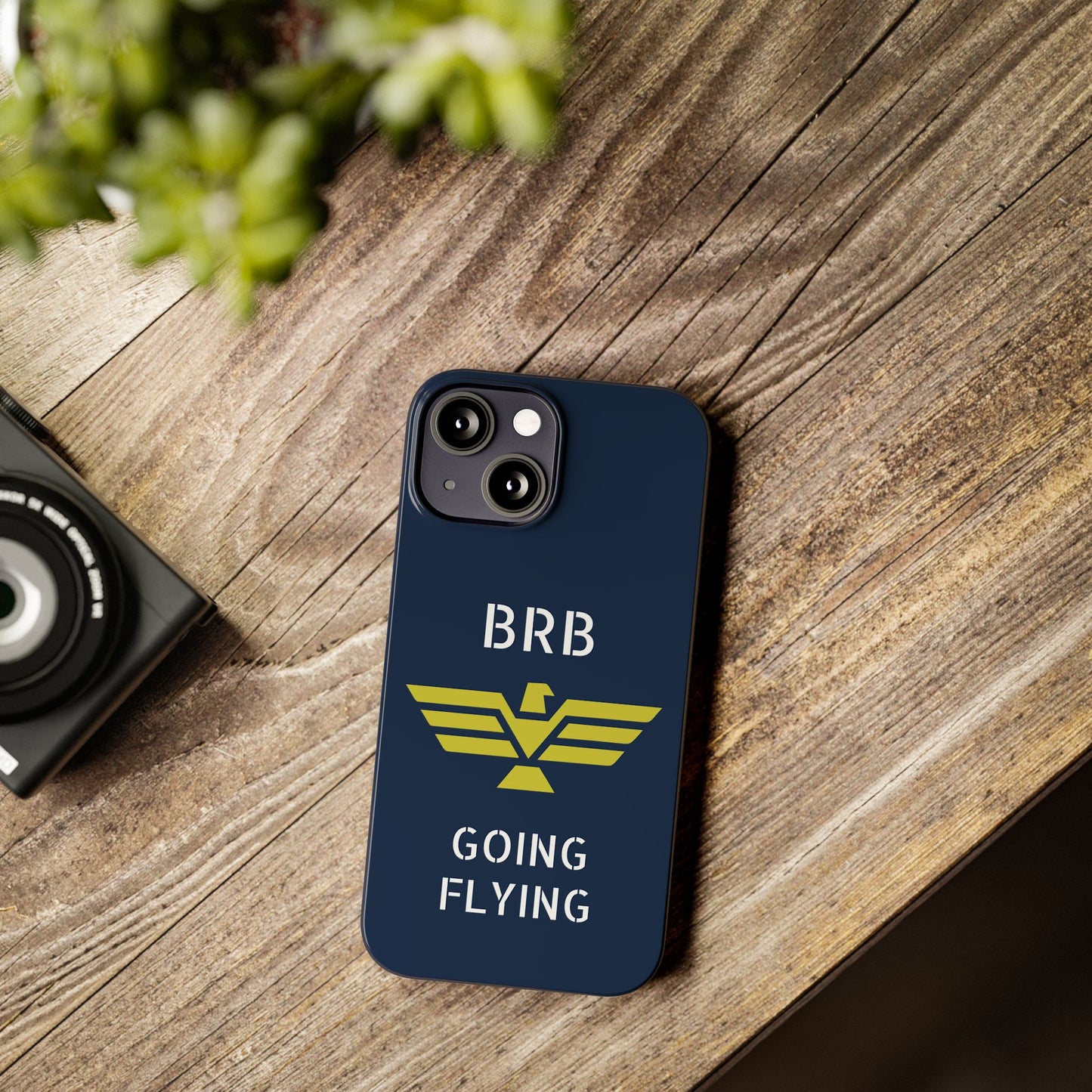 iPhone Case - 'BRB Going Flying' Slim Phone Case with Lloyd Industries Logo