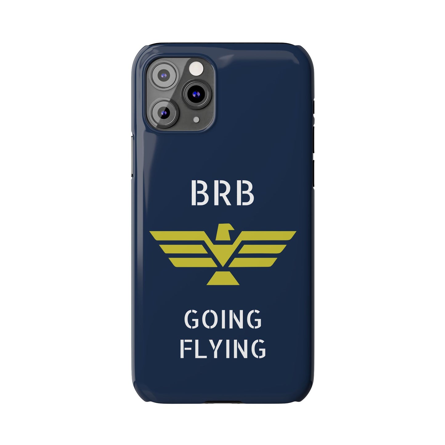 iPhone Case - 'BRB Going Flying' Slim Phone Case with Lloyd Industries Logo