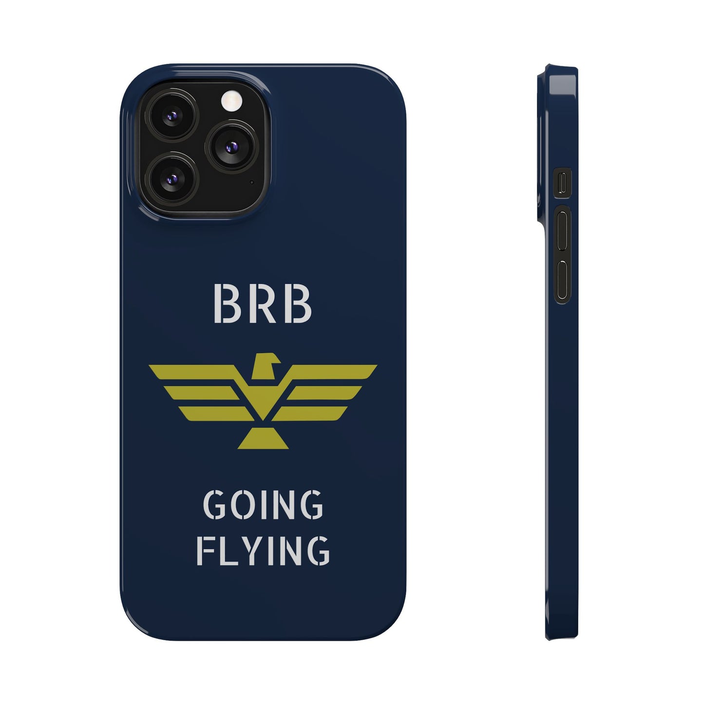 iPhone Case - 'BRB Going Flying' Slim Phone Case with Lloyd Industries Logo