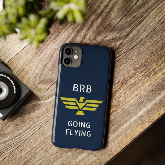 iPhone Case - 'BRB Going Flying' Slim Phone Case with Lloyd Industries Logo